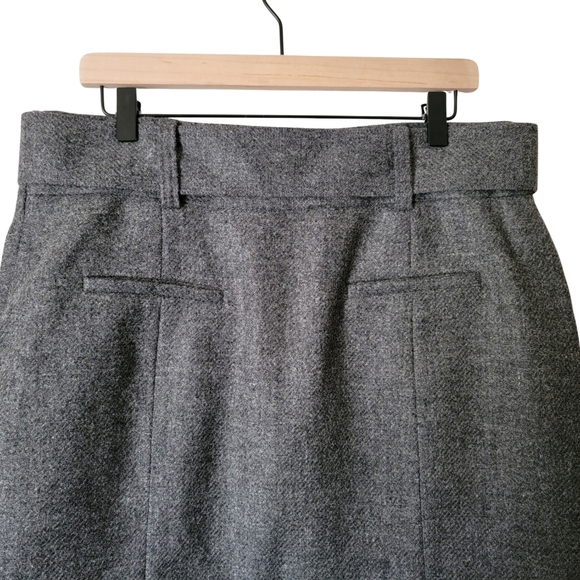 Sezane Gillie Skirt - Charcoal Gray Size FR 44/US 12 - 100% Virgin Wool - Picture 6 of 11